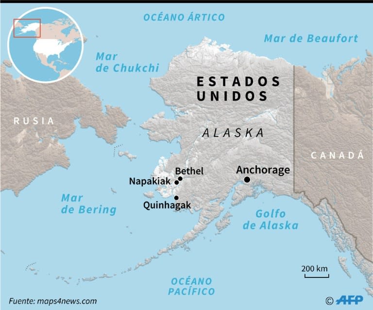 Mapa de Alaska (Laurence SAUBADU)