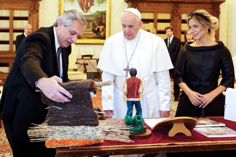 Alberto Fernández y Fabiola Yañez fueron recibidos por el Papa Francisco el 31 de enero del 2020