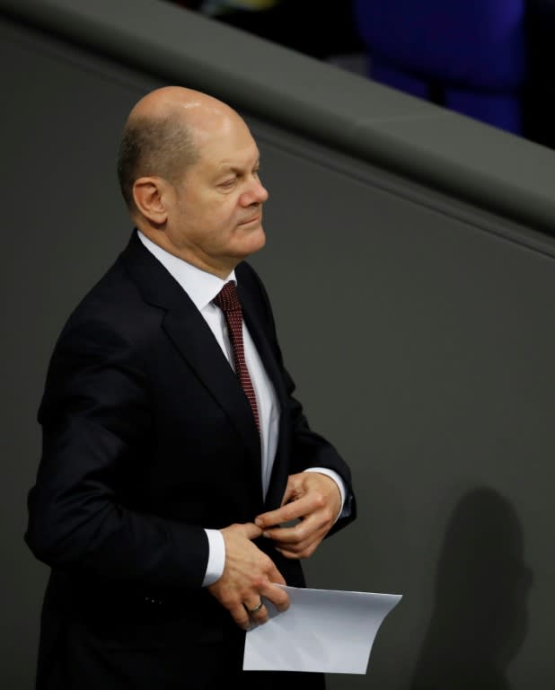 Rank and file Social Democrats delivered a humiliating blow to Finance Minister Olaf Scholz's run for co-chair of his centre-left party (AFP Photo/Odd ANDERSEN)