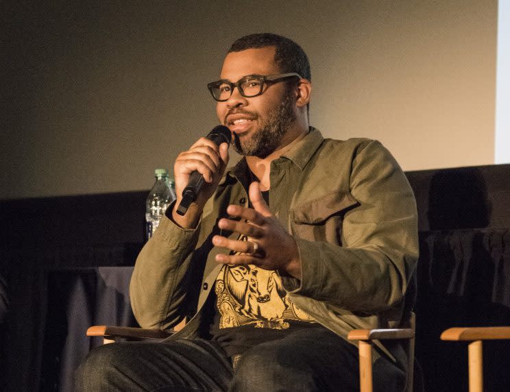 Jordan Peele speaks at a Blu-ray event for ‘Get Out’ (Getty Images)