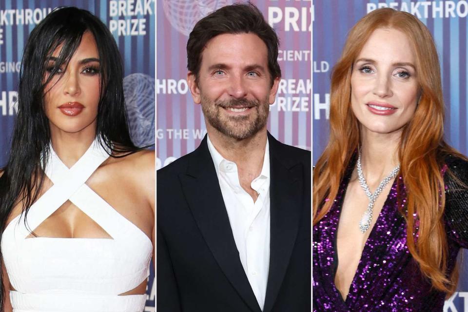 <p>Matt Baron/BEI/Shutterstock;Etienne LAURENT / AFP</p> Kim Kardashian, Bradley Cooper, Jessica Chastain.