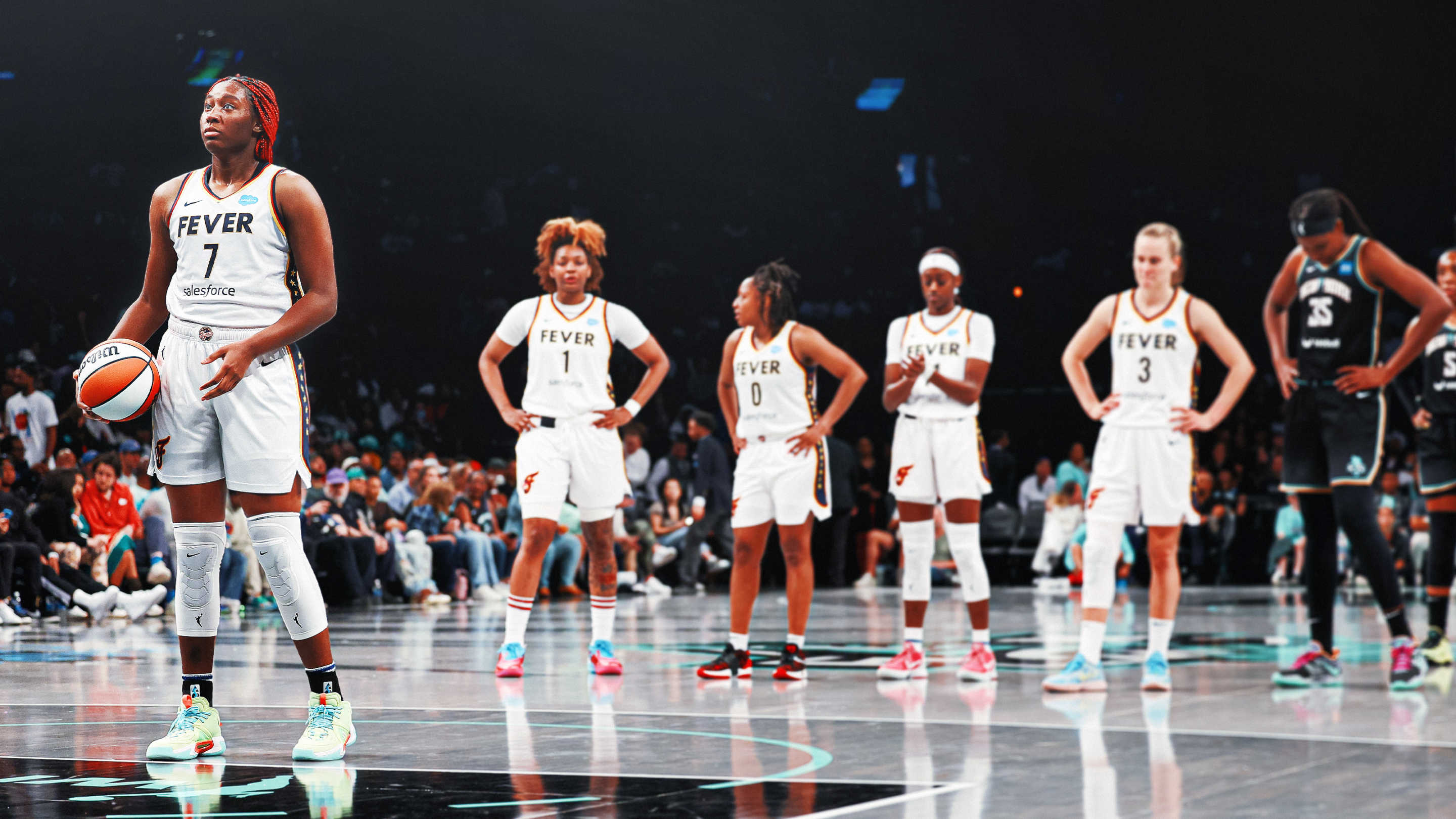 Aliyah Boston and the Indiana Fever will wait for Sunday's WNBA Draft Lottery results to see how Year 3 of their rebuild will unfold. (Photo by Elsa/Getty Images)