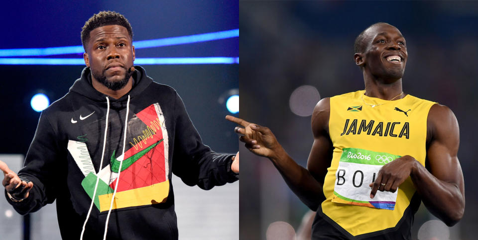 NBC used an image of Kevin Hart for a story about Usain Bolt. 