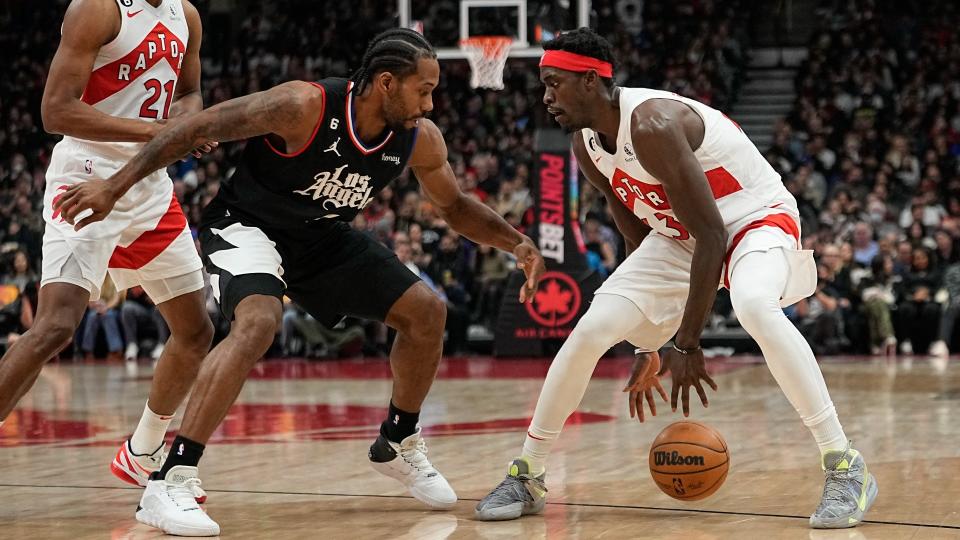 Former Raptors Kawhi Leonard and Norman Powell enjoyed their return to Toronto as the Los Angeles Clippers claimed a 124-113 win at Scotiabank Arena on Tuesday. (Reuters)
