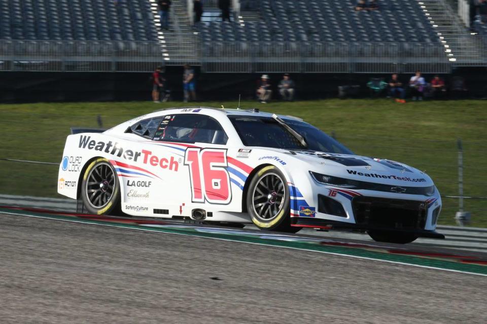 Mar 23, 2024; Austin, Texas, USA; NASCAR Cup Series driver Shane Van Gisbergen (16) during practice for the EchoPark Automotive Texas Grand Prix at Circuit of the Americas.