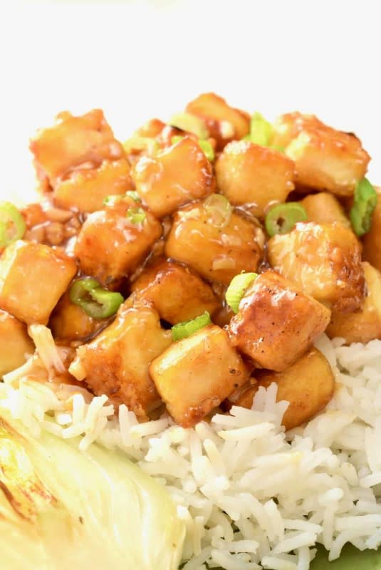 <p>Vegan on Board</p><p>Bite size sticky tofu pieces in a tangy and sweet lemon sauce. This Chinese inspired lemon tofu is ready in less than 30 minutes and is plate licking good!</p><p><strong>Get the recipe: <a href="https://veganonboard.com/sticky-lemon-tofu/" rel="nofollow noopener" target="_blank" data-ylk="slk:Sticky Lemon Tofu;elm:context_link;itc:0;sec:content-canvas" class="link "><em>Sticky Lemon Tofu</em></a></strong></p>