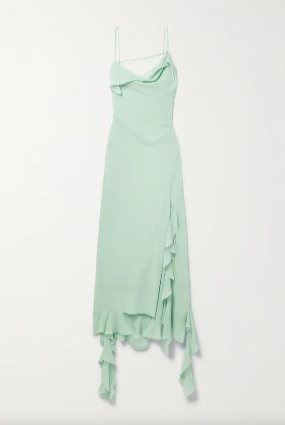 Acne Studios Asymmetric layered ruffled chiffon midi dress (Photo: Net-A-Porter)