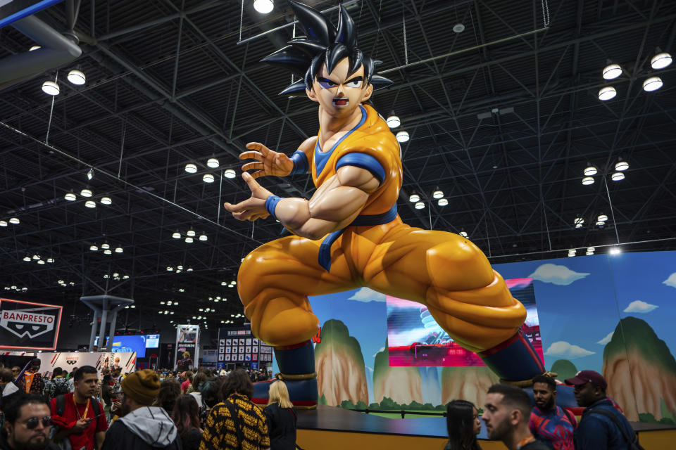 FILE - Dragon Ball Z booth is seen during New York Comic Con at the Jacob K. Javits Convention Center on Oct. 12, 2023, in New York. Akira Toriyama, the creator of one of Japan's best-selling “Dragon Ball” and other popular anime who influenced Japanese comics, has died, his studio said Friday, March 8, 2024. He was 68. (Photo by Charles Sykes/Invision/AP, File)