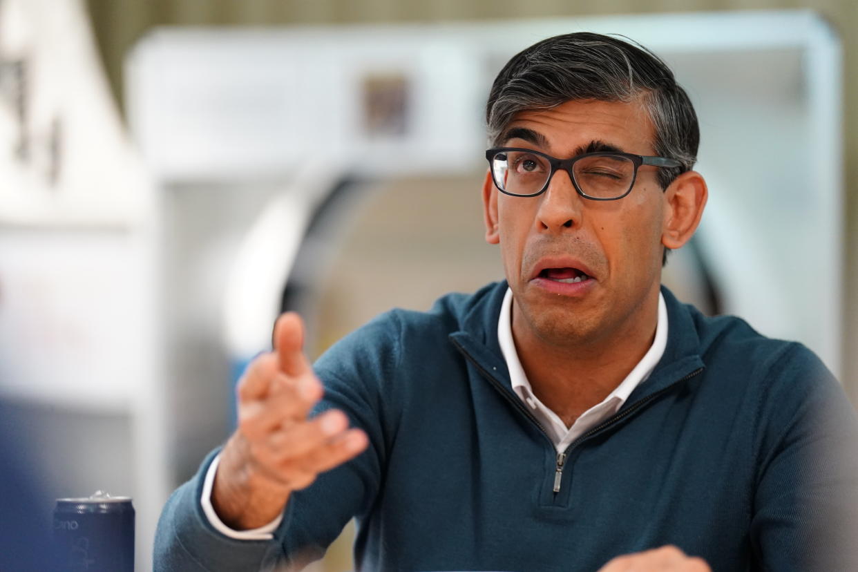 Prime Minister Rishi Sunak during a visit to Sizewell in Suffolk, while on the General Election campaign trail. Picture date: Wednesday June 19, 2024. (Photo by James Manning/PA Images via Getty Images)