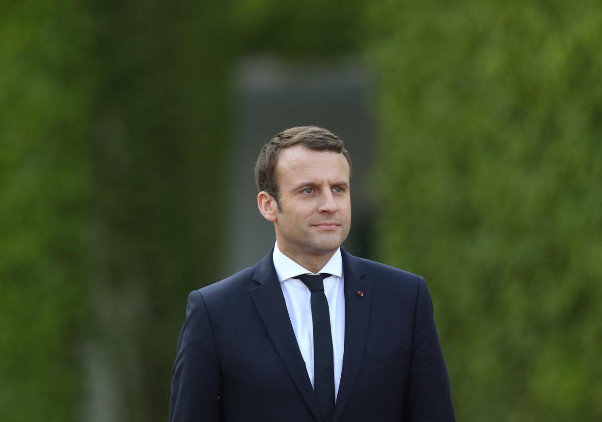 french president emmanuel macron meets angela merkel in berlin