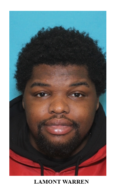 Lamont D. Warren Jr., 25, is wanted by the FBI for charges in the 4-Nation gang case in Erie. He was indicted in May.