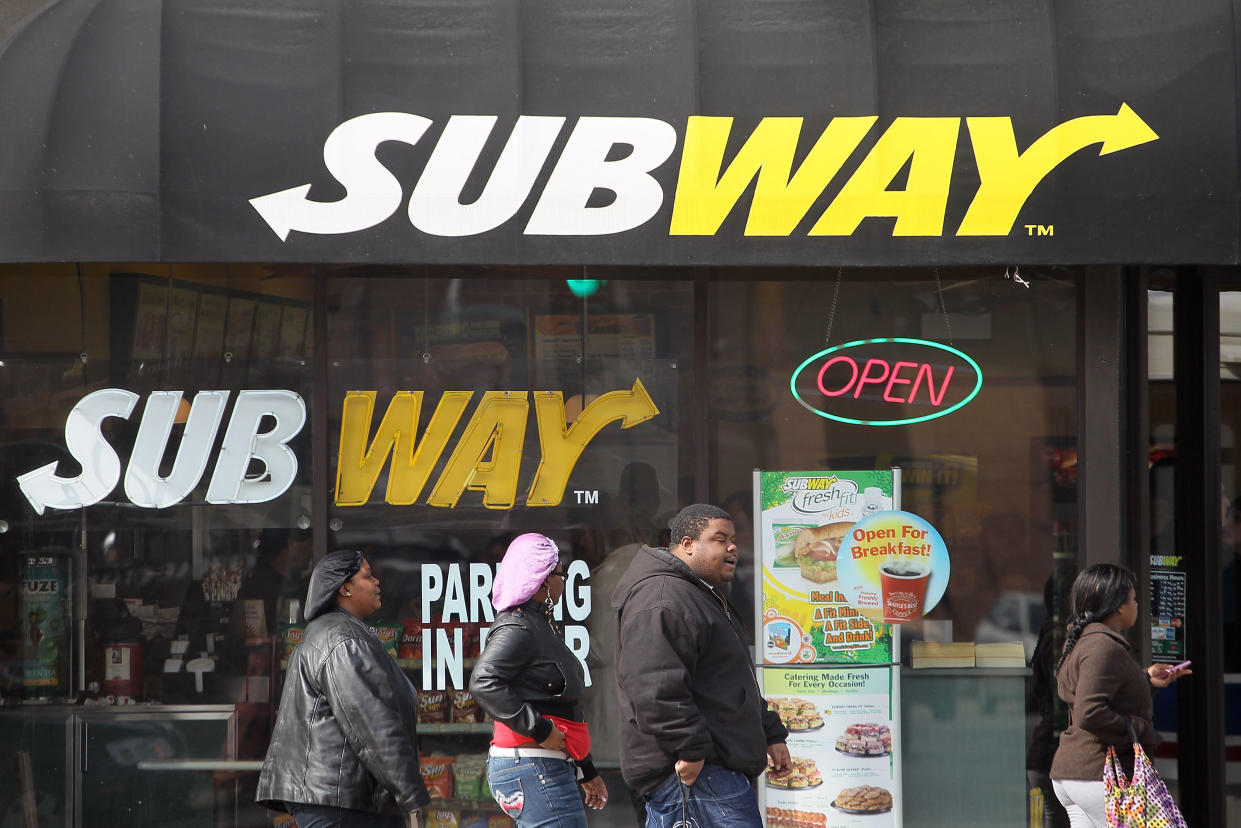 A Chicago Subway restaurant is back open after it was shuttered due to a viral video that showed an employee cleaning a counter with a floor mop.  (Photo: Scott Olson/Getty Images)