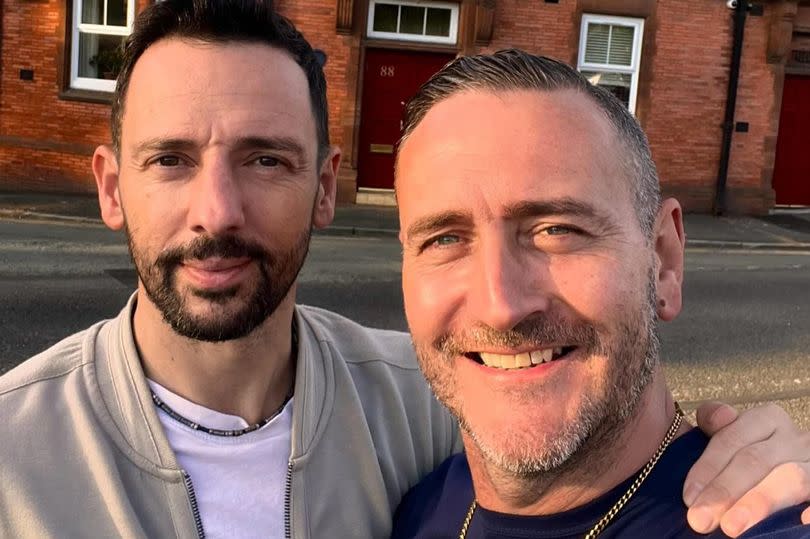 Will Mellor and Ralf Little outside