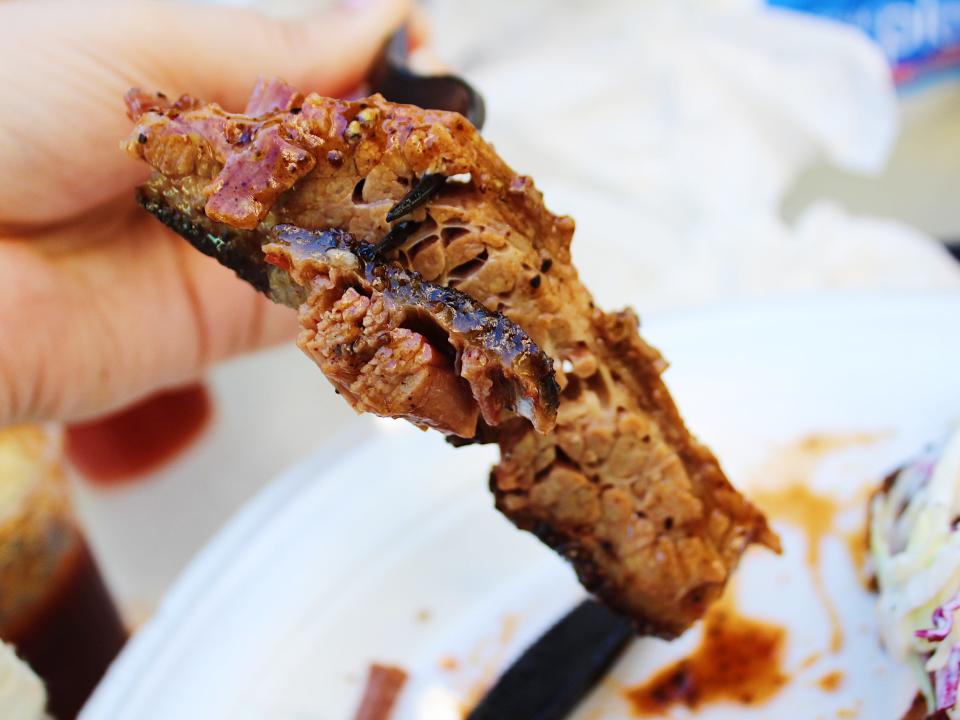 franklin barbecue austin texas brisket on fork