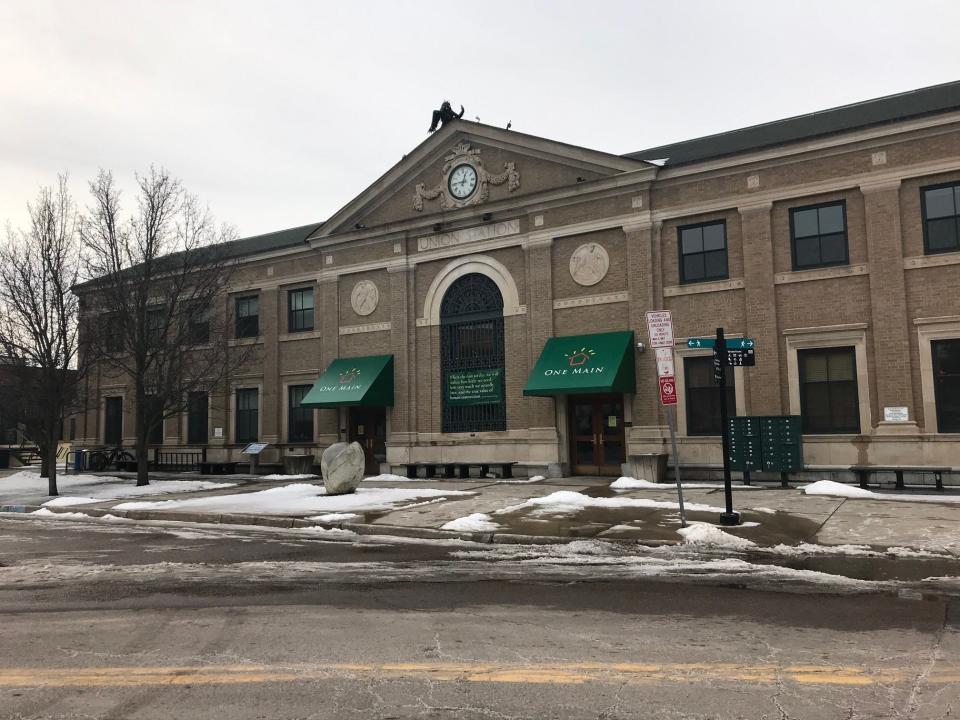 Burlington's Union Station, as seen on Feb. 22, 2022. Main Street Landing owner Lisa Steele sold the bottom floor of the station to the state for the return of Amtrak to Burlington, scheduled for this summer.