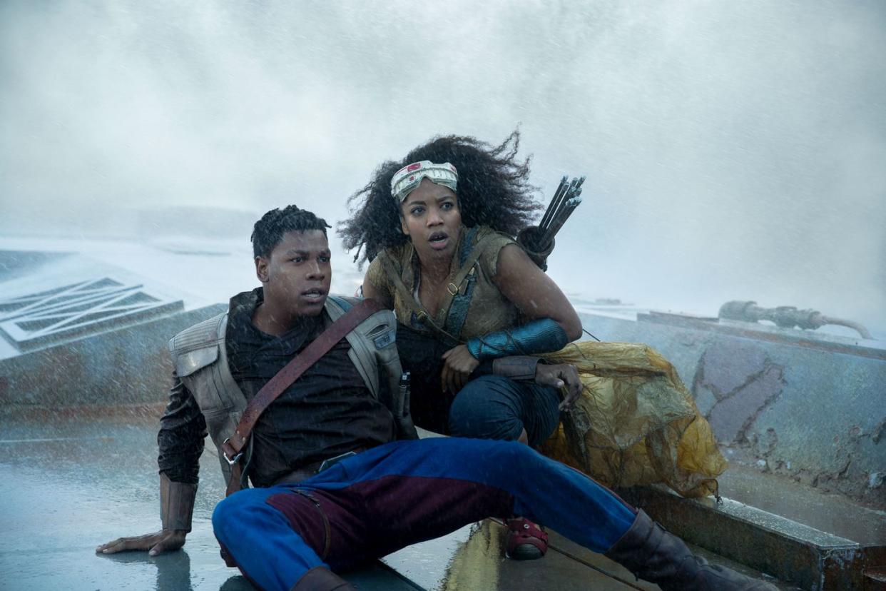 star wars the rise of skywalker, john boyega and naomi ackie as finn and jannah