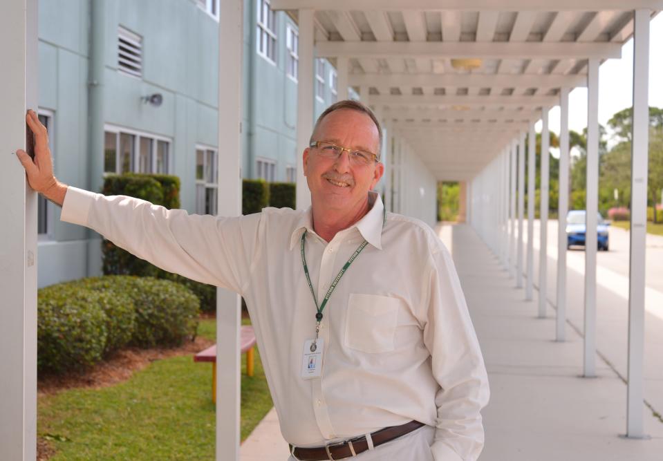 Thomas Rebman, a civics teacher at Odyssey Charter Jr./Sr High School in Palm Bay, supporter of the homeless.