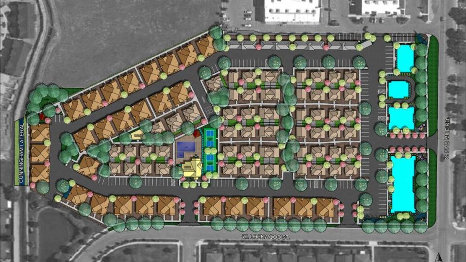 Utah developer Peg Cos.'s proposed Alante Homes at Hazelwood Village.  aimed to add 118 residential units to southwest Boise and 20,000 square feet of commercial space.