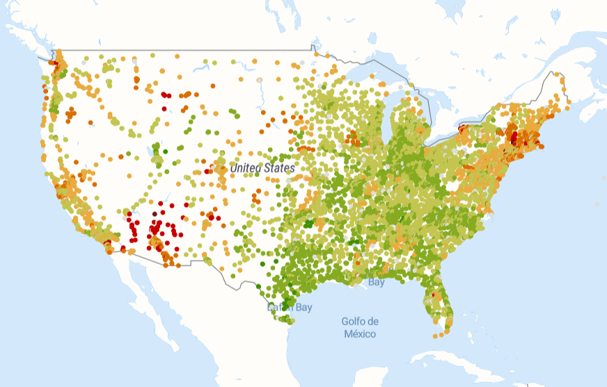 map of where the cheapest and most expensive big macs are