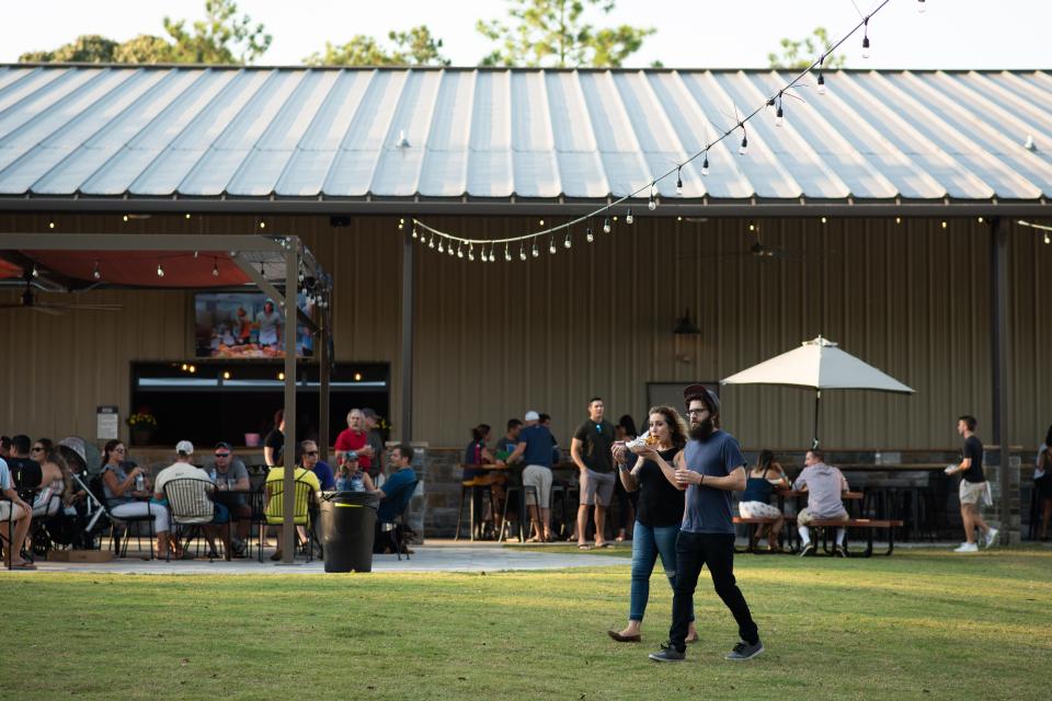 The outdoor area at Dirtbag Ales Brewery & Taproom on Saturday, Sept. 28, 2019.