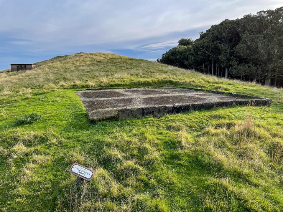 Foundations built during WWII fill the property.