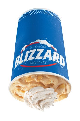 Pictured is Dairy Queen's Pumpkin Pie Blizzard. For a limited time, the ice cream and fast food restaurant chain is offering Blizzards for 85 cents this September.