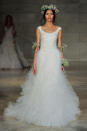 <p>Scoop-necked gown with a sequined top and tulle skirt. (Photo: Maria Valentino) </p>