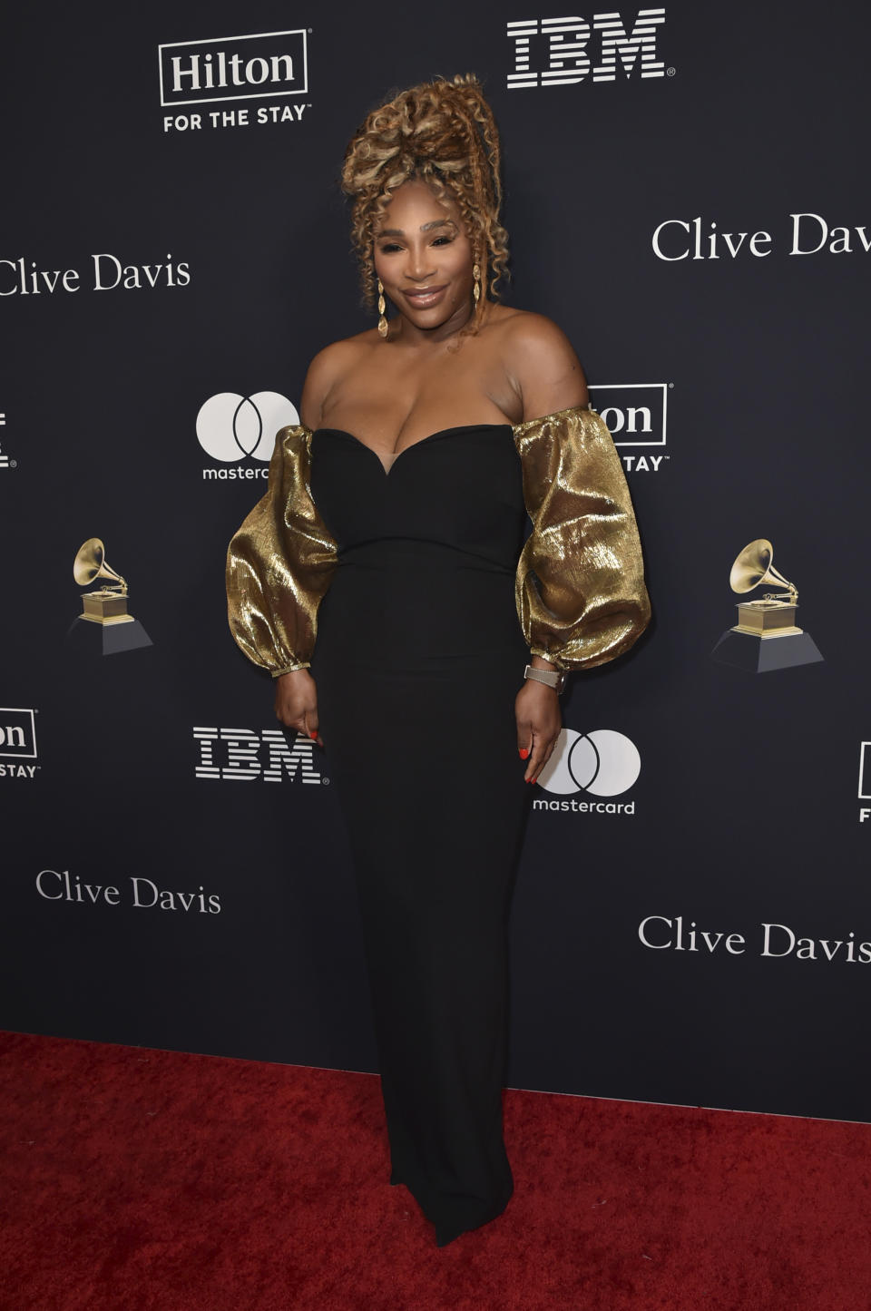 Serena Williams arrives at the Pre-Grammy Gala on Saturday, Feb. 3, 2024, at the Beverly Hilton Hotel in Beverly Hills, Calif. (Photo by Richard Shotwell/Invision/AP)