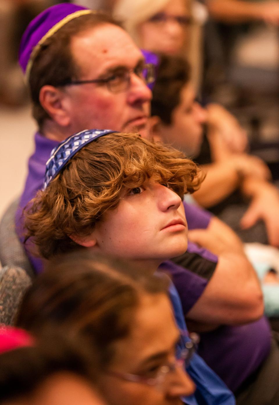 Both young and old took part in the Standing With Israel Vigil led by Rabbi Erin Boxt on Wednesday at Temple Beth Shalom, located at the Ocala Tree of Life Sanctuary.