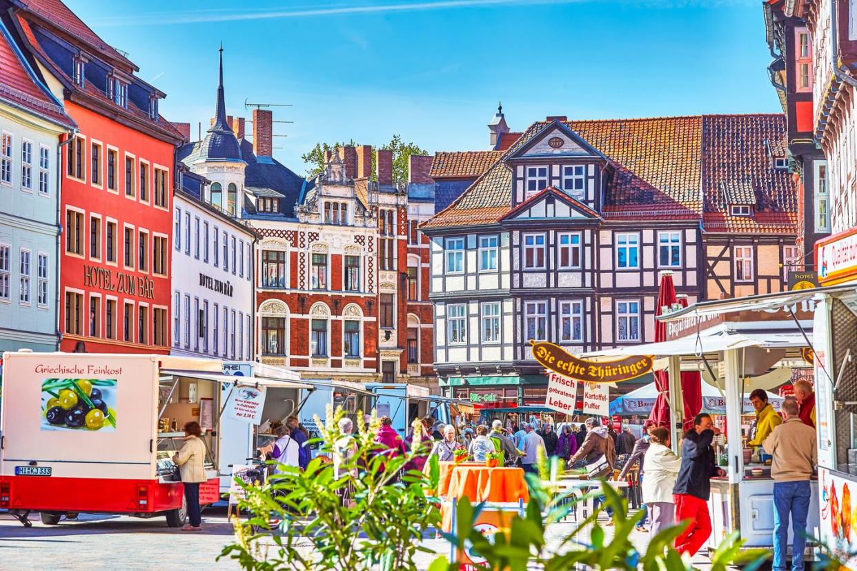 street stall markets at market square,quedlinburg