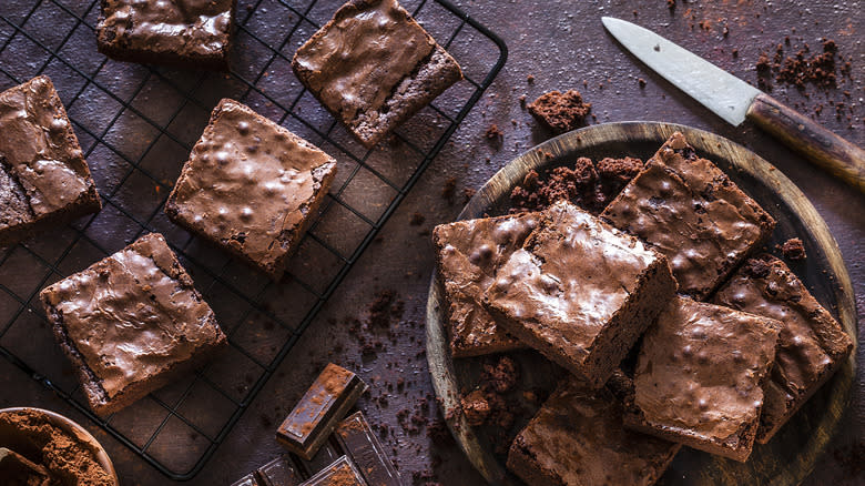 Brownies fresh out of the oven