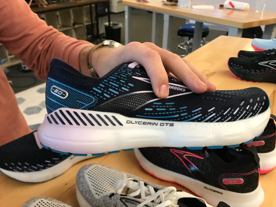 A Brooks shoe with the company's Guiderails technology