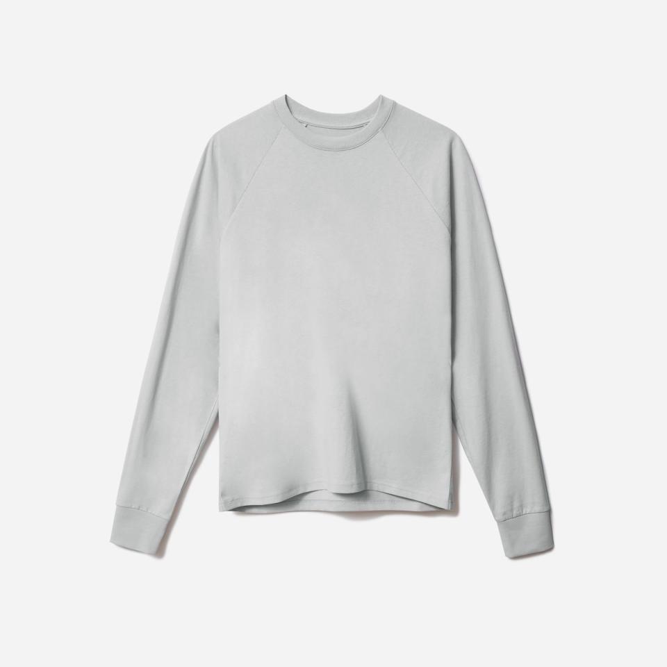 The Premium-Weight Long-Sleeve Crew - Harbor Grey