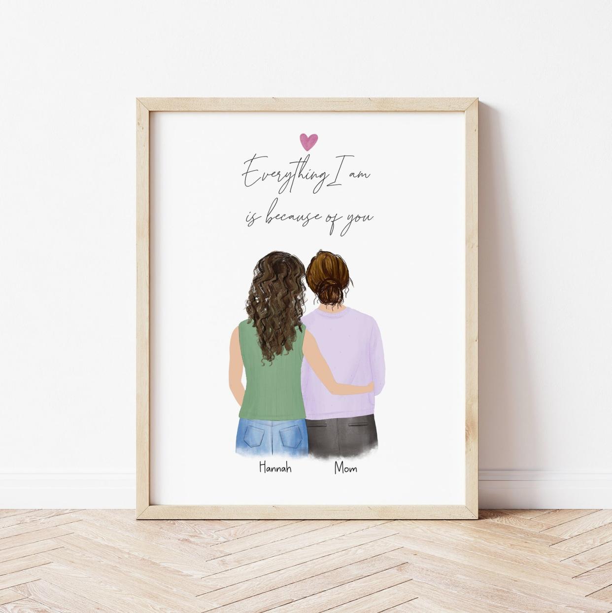 <p><a href="https://go.redirectingat.com?id=74968X1596630&url=https%3A%2F%2Fwww.etsy.com%2Flisting%2F875251898%2Fpersonalized-framed-wall-art-mother-and&sref=https%3A%2F%2Fwww.thepioneerwoman.com%2Fholidays-celebrations%2Fgifts%2Fg35730092%2Fcheap-affordable-mothers-day-gifts%2F" rel="nofollow noopener" target="_blank" data-ylk="slk:Shop Now;elm:context_link;itc:0;sec:content-canvas" class="link rapid-noclick-resp">Shop Now</a></p><p>Mom and Daughter Art Print</p><p>etsy.com</p><p>$21.99</p><span class="copyright">Etsy</span>