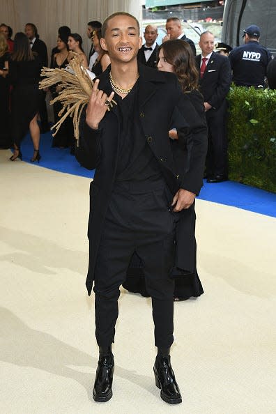 Jaden Smith attends the "Rei Kawakubo/Comme des Garcons: Art Of The In-Between" Costume Institute Gala.