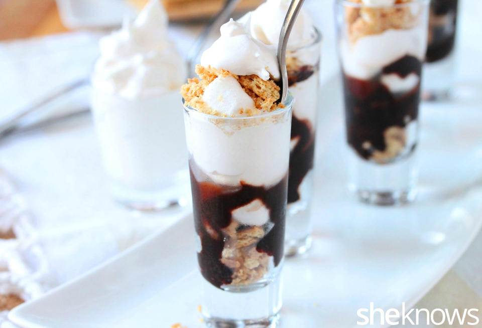 Smore's chocolate cool whip shots