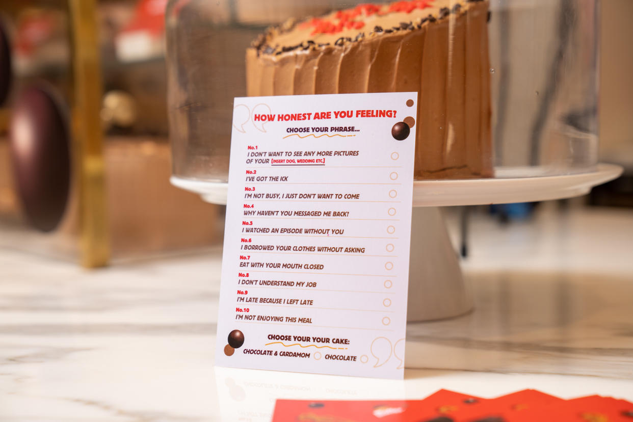Messages which can be piped onto the cakes (Maltesers/PA)