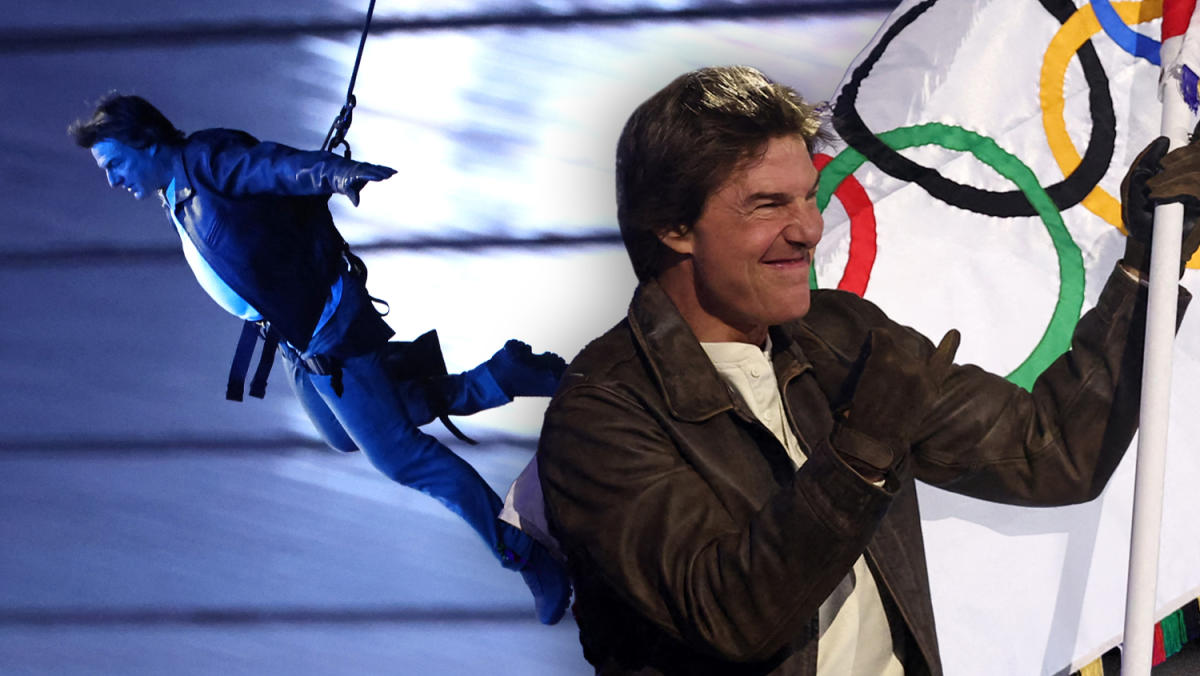 Tom Cruise Dives Into Paris Olympics Closing Ceremony, Drives Off With