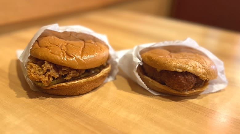 Crispy Blackened Golden BBQ sandwiches