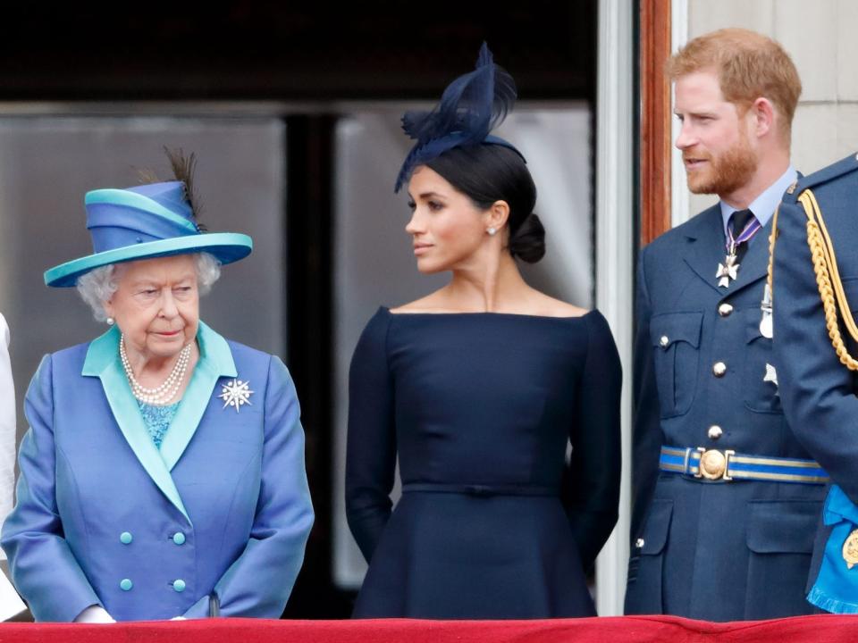 queen, prince harry and meghan markle