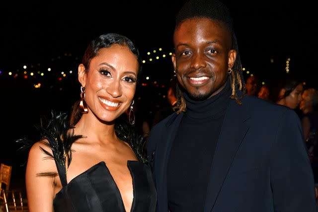 <p>Craig Barritt/Getty</p> Elaine Welteroth and Jonathan Singletary at the 72nd annual Parsons Benefit in New York City in 2021.