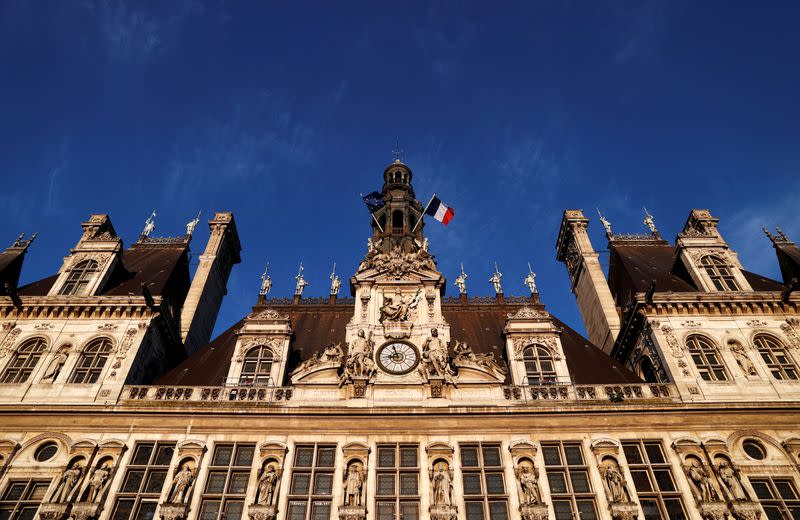 FILE PHOTO: General view shows the facade of Paris city hall