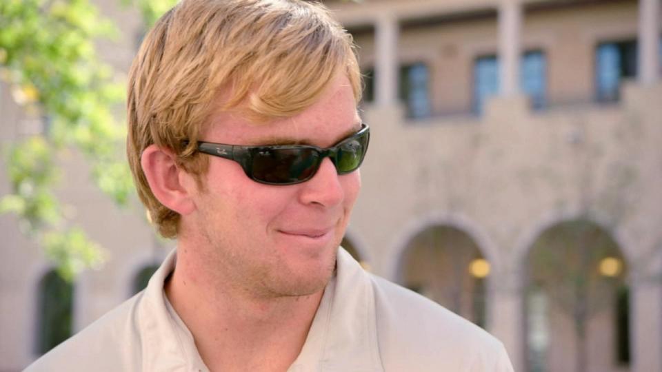 Despite being born with a rare cancer of the retina, Jake Olson has achieved his dream to play football for the USC Trojans.