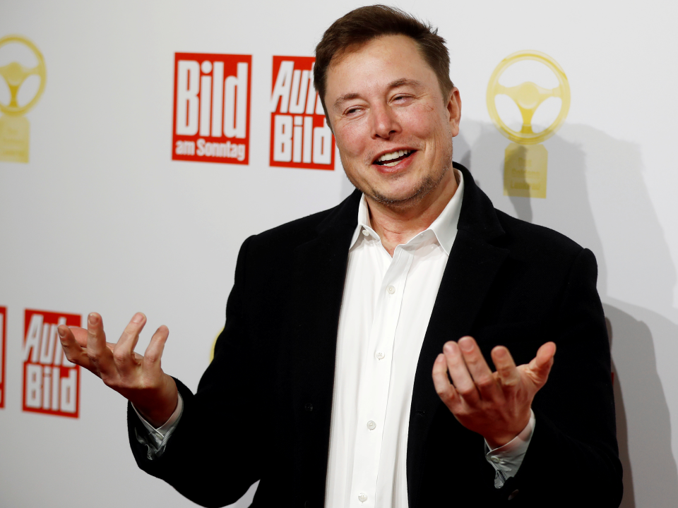 SpaceX owner and Tesla CEO Elon Musk arrives on the red carpet for the automobile awards "Das Goldene Lenkrad" (The golden steering wheel) given by a German newspaper in Berlin, Germany, November 12, 2019.