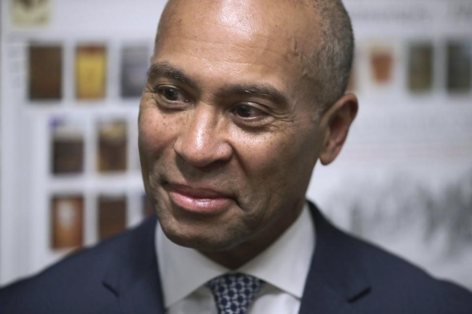 Democratic presidential candidate former Massachusetts Gov. Deval Patrick files to have his name listed on the New Hampshire primary ballot, Nov. 14, in Concord, N.H. (Photo: Charles Krupa/AP)