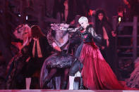 Musician Annie Lennox performs during the Closing Ceremony on Day 16 of the London 2012 Olympic Games at Olympic Stadium on August 12, 2012 in London, England. (Photo by Hannah Johnston/Getty Images)