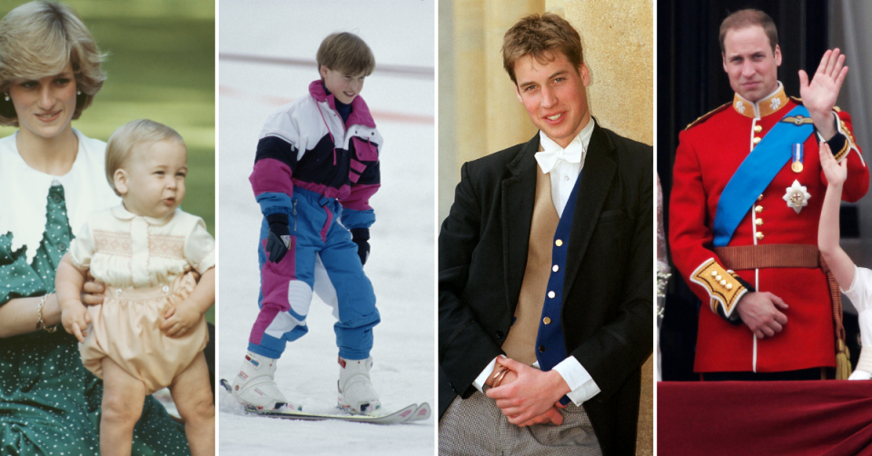 Prince William over the years. Photo: Getty Images