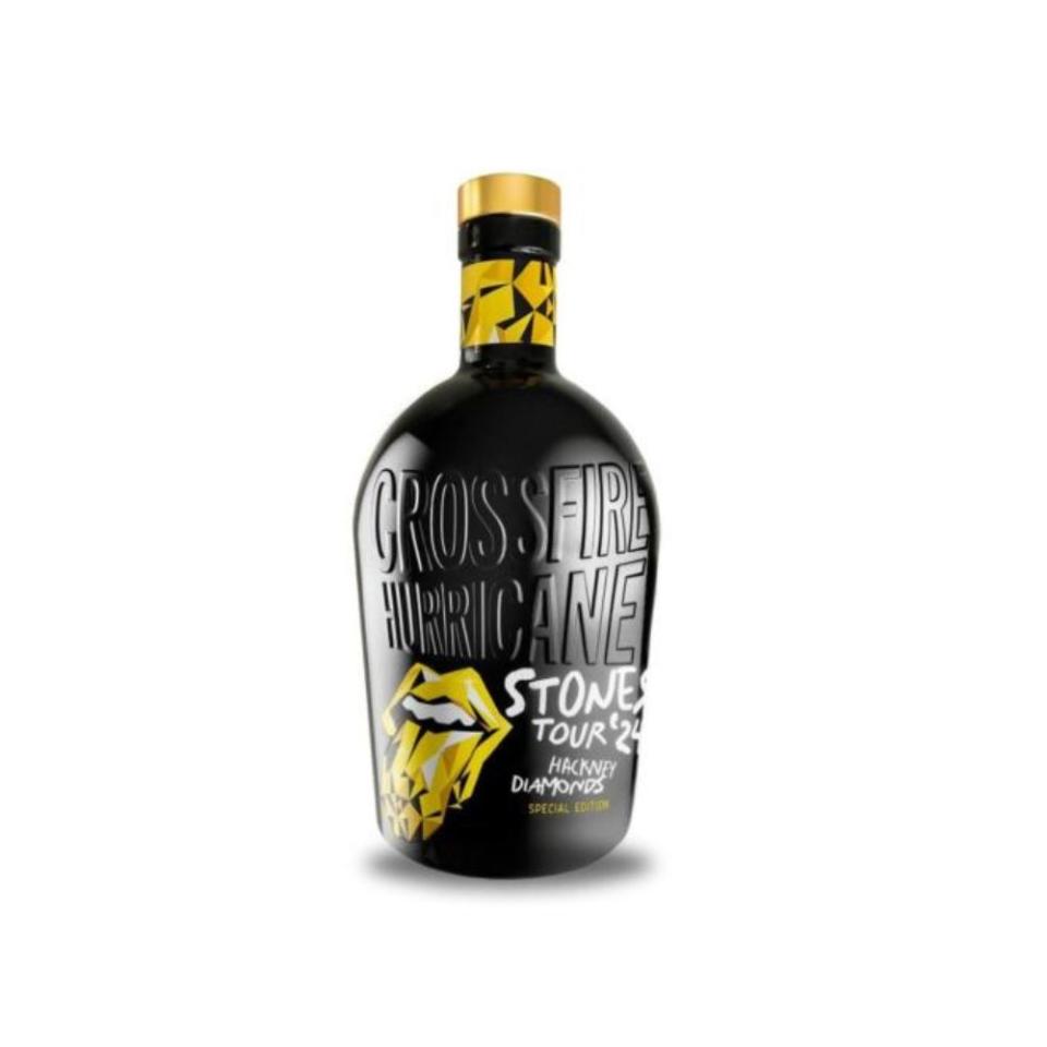 black and gold bottle of Crossfire Hurricane Rum