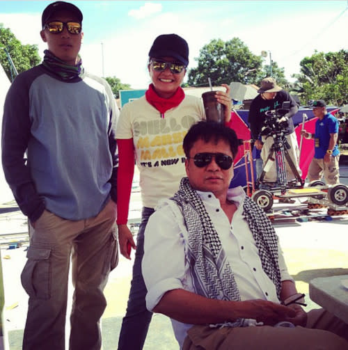  Natividad on the set of 'Dugong Buhay'