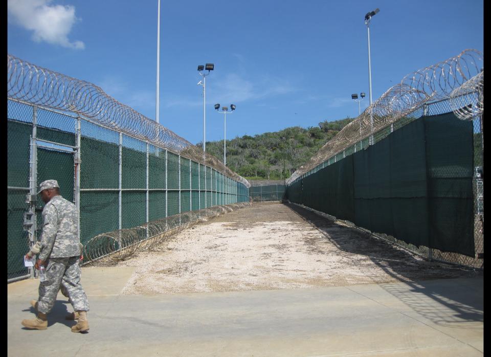 Photo reviewed by U.S. military officials shows Camp VI in Guantanamo Bay. (Virginie Montet/AFP/Getty Images)